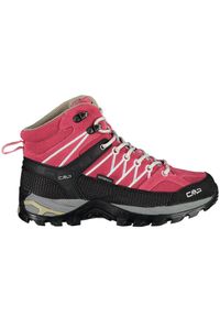 Buty trekkingowe damskie CMP Rigel Mid WP. Wysokość cholewki: za kostkę. Zapięcie: sznurówki. Kolor: różowy. Materiał: zamsz, materiał, skóra, syntetyk. Szerokość cholewki: normalna