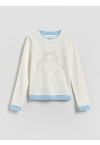 Reserved - Bluzka z cyrkoniami - złamana biel. Materiał: bawełna