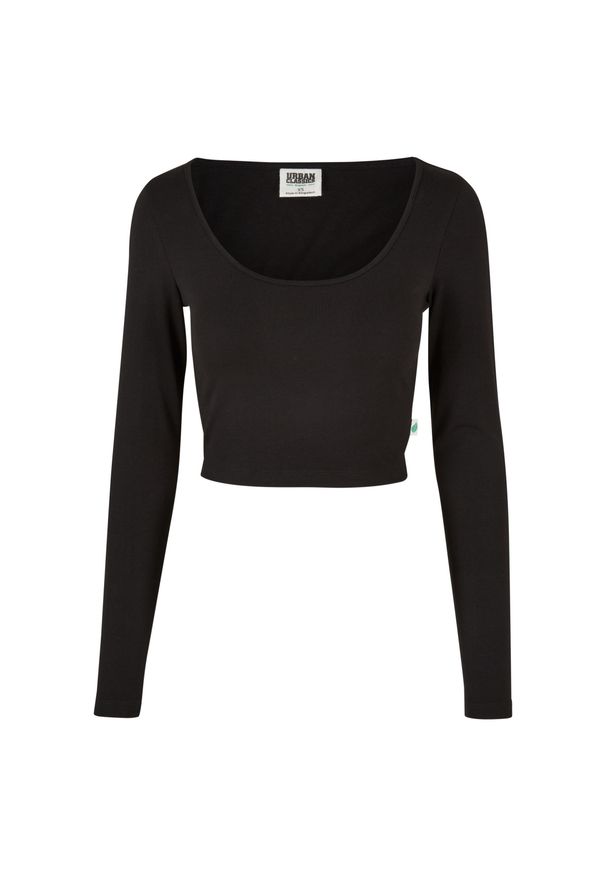 Damska koszulka crop top z długim rękawem Urban Classics Organic. Kolor: czarny. Długość rękawa: długi rękaw. Długość: długie