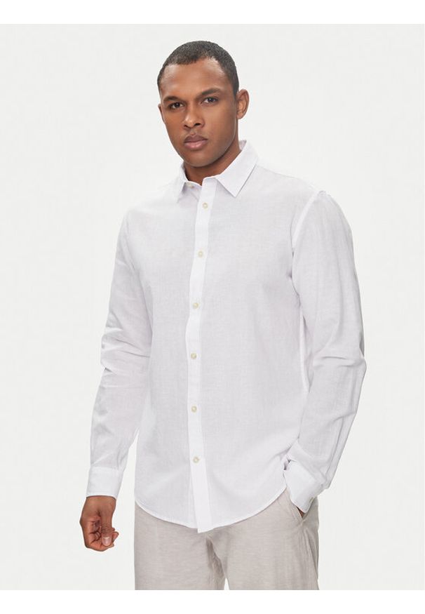 Jack & Jones - Jack&Jones Koszula Summer 12248384 Biały Comfort Fit. Kolor: biały. Materiał: bawełna