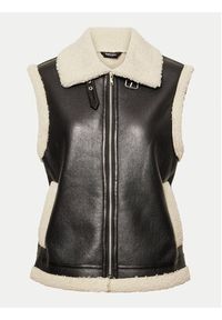 Pieces Bezrękawnik Janelle 17152466 Czarny Regular Fit. Kolor: czarny. Materiał: skóra. Długość rękawa: bez rękawów #5
