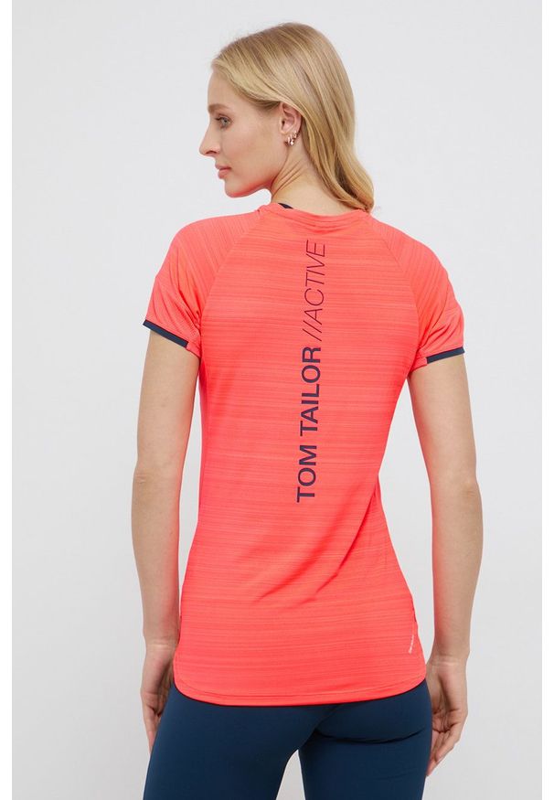 Tom Tailor T-shirt kolor różowy. Kolor: różowy. Materiał: dzianina, materiał