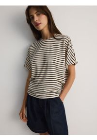 Reserved - T-shirt kimono z modalem - wielobarwny. Materiał: dzianina #1