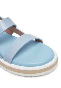 Pollini Sandały SA16483G0MTC0712 Błękitny. Kolor: niebieski. Materiał: skóra