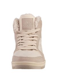 Kappa - Wysokie Buty Treningowe Unisex Dla Dorosłych Z Podszewką Ze Sztucznego Futra. Okazja: na spacer. Kolor: beżowy. Materiał: futro. Sport: turystyka piesza