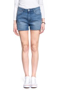 Wrangler - DAMSKIE SHORTY JEANSOWE WRANGLER BOYFRIEND SHORT WORN BLUE W22KKN079 112127818. Materiał: jeans #9