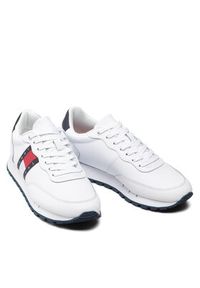 Tommy Jeans Sneakersy Leather Runner EM0EM00898 Biały. Kolor: biały. Materiał: skóra #6