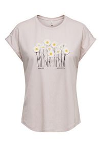 only - ONLY T-Shirt Jany 15372108 Różowy jasny Regular Fit. Kolor: różowy. Materiał: syntetyk #4