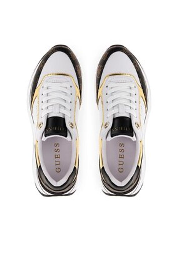 Guess Sneakersy Camrio FL7CMR FAL12 Biały. Kolor: biały. Materiał: skóra