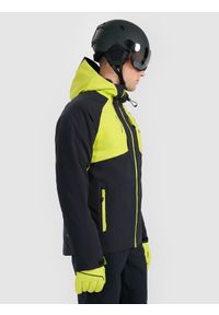 4f - 4F Kurtka narciarska membrana 8000 męska - zielona 3XL. Kolor: zielony. Materiał: poliester, materiał. Długość rękawa: raglanowy rękaw. Sezon: zima #2