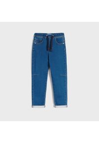 Sinsay - Jeansy pull on - Niebieski. Kolor: niebieski. Materiał: jeans #1