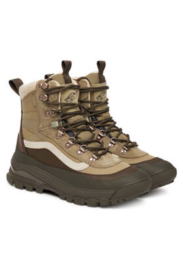 Vans Trapery MTE Snow-Kicker Gore-Tex VN000D28EMF1 Khaki. Kolor: brązowy. Materiał: skóra, zamsz