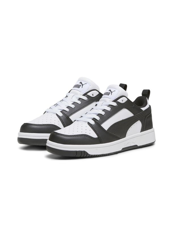 Puma - Młodzieżowe sneakersy Rebound V6 Lo PUMA White Black. Kolor: czarny, biały, wielokolorowy. Sport: turystyka piesza