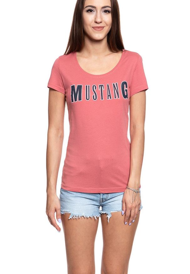 Mustang - MUSTANG T SHIRT DAMSKI Alexia C Print 1009641 8271. Wzór: nadruk
