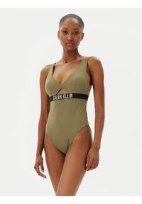 Calvin Klein Swimwear Strój kąpielowy KW0KW02746 Zielony. Kolor: zielony. Materiał: syntetyk #1