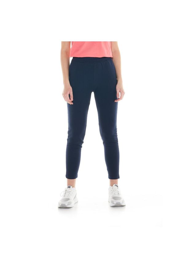 LEONE 1947 APPAREL - Podstawowe joggery damskie. Kolor: niebieski. Materiał: tkanina. Sport: fitness