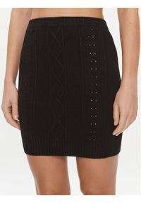 Guess Spódnica mini W4RD58 Z37L1 Czarny Slim Fit. Kolor: czarny. Materiał: syntetyk, bawełna