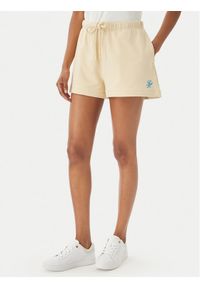 TOMMY HILFIGER - Tommy Hilfiger Szorty sportowe Logo Embroidery WW0WW48765 Beżowy jasny Regular Fit. Kolor: beżowy. Materiał: bawełna #1