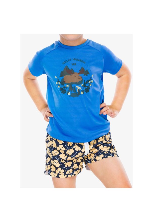 Koszulka dziecięca Helly Hansen Marka T-Shirt. Kolor: niebieski