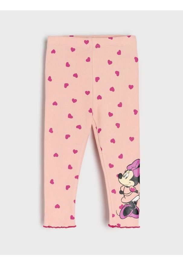 Sinsay - Legginsy Minnie - różowy. Kolor: różowy