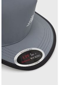 New Balance czapka z daszkiem LAH13001GNM kolor szary z nadrukiem. Kolor: szary. Materiał: materiał. Wzór: nadruk #4