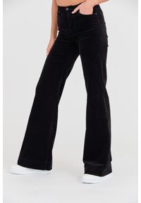 7 FOR ALL MANKIND Czarne damskie spodnie Modern Dojo Velvet, Rozmiar 29. Kolor: czarny #3