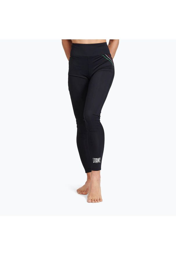 Legginsy treningowe damskie LEONE 1947 Flag. Kolor: czarny