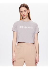 columbia - Columbia T-Shirt North Casades 1930051 Szary Cropped Fit. Kolor: szary. Materiał: bawełna