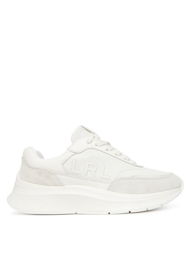 Lauren Ralph Lauren - LAUREN RALPH LAUREN Sneakersy 802969384001 Biały. Kolor: biały. Materiał: skóra
