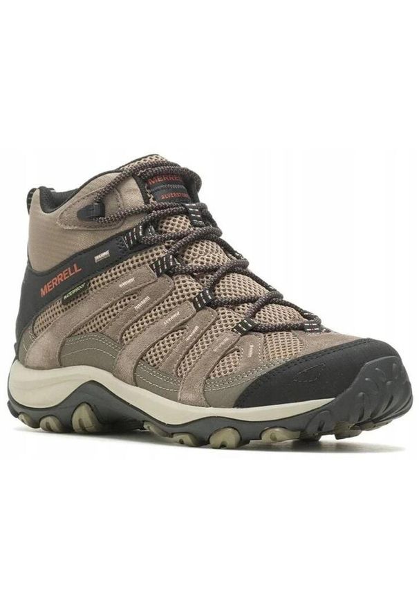 Buty trekkingowe męskie Merrell Alverstone 2 Mid WP. Kolor: brązowy. Sport: turystyka piesza