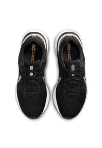 Buty do biegania Nike React Infinity Run Flyknit 3 W DD3024-009 czarne. Kolor: czarny. Materiał: tkanina, syntetyk, materiał. Szerokość cholewki: normalna. Sport: bieganie