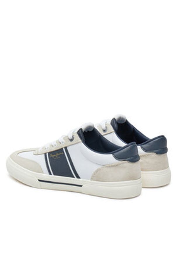 Pepe Jeans Sneakersy PMS31060 Biały. Kolor: biały. Materiał: zamsz, skóra