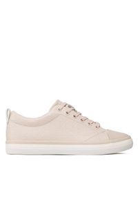 Calvin Klein Trampki Low Prof Vulc Lace Up HW0HW01412 Beżowy. Kolor: beżowy. Materiał: skóra