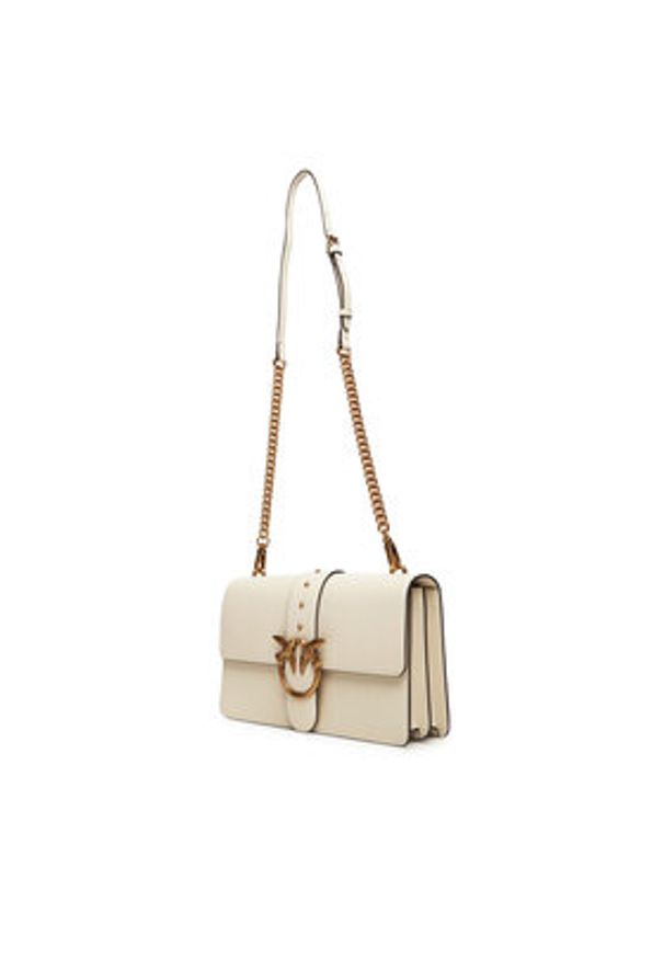 Pinko - PINKO Torebka Love One Classic ST.CL Al 25-26 PLTT 105857 A0F1 Biały. Kolor: biały. Materiał: skórzane