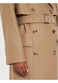 BOSS - Boss Płaszcz wełniany Caspina 50518503 Beżowy Regular Fit. Kolor: beżowy. Materiał: wełna #5