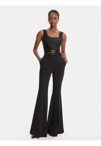 Just Cavalli Top Crop Element 79PAM2A6 Czarny Slim Fit. Kolor: czarny. Materiał: syntetyk #3