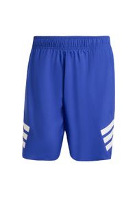 Adidas - Szorty do pływania 3-Stripes 8-Inch. Kolor: biały, wielokolorowy, niebieski. Materiał: materiał