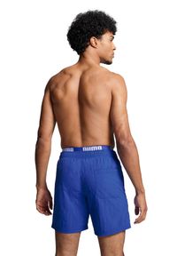 Spodenki Puma Swim Men Utility Mid Shorts 1p Chil, Mężczyźni. Kolor: niebieski. Materiał: poliester