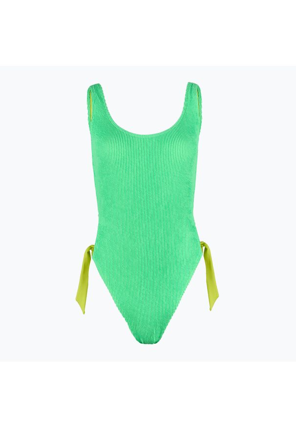 Strój kąpielowy jednoczęściowy damski Hurley Solid Scrunch Moderate One Piece. Kolor: zielony