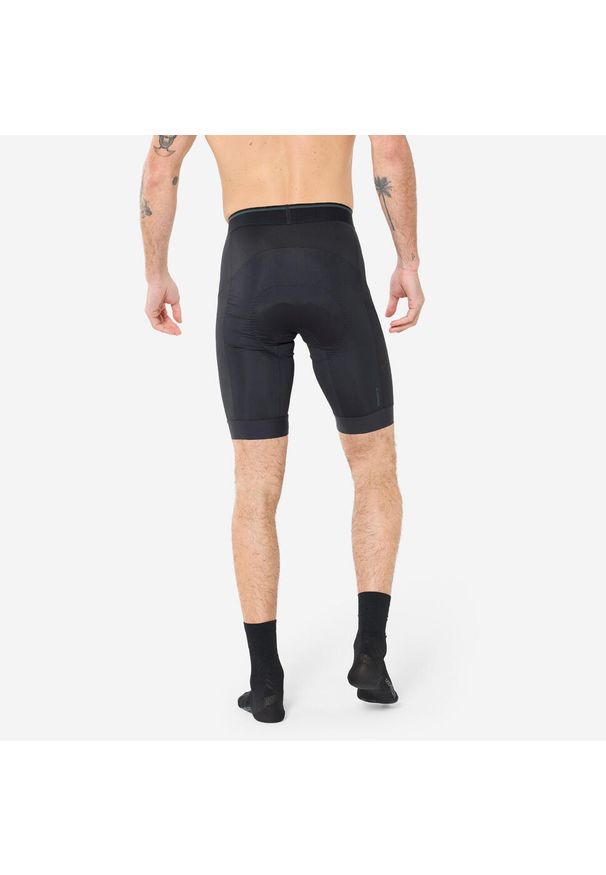 ROCKRIDER - Spodenki pod szorty na rower MTB męskie Rockrider Comfort 500. Kolor: wielokolorowy, czarny, zielony. Materiał: materiał, tkanina, elastan. Sport: kolarstwo