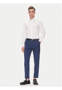 Calvin Klein Koszula LV019EU029 Biały Slim Fit. Kolor: biały. Materiał: bawełna #3