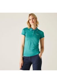 Regatta - Damska koszulka turystyczna polo Remex II. Typ kołnierza: polo. Kolor: niebieski. Materiał: materiał #1