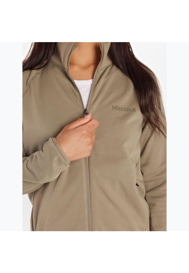 Bluza polarowa damska Marmot Leconte Fleece. Kolor: beżowy. Materiał: polar. Sport: turystyka piesza