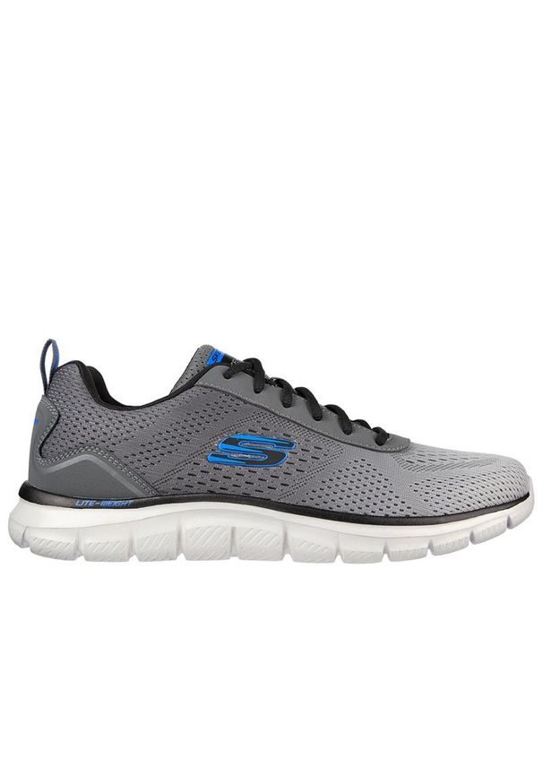 skechers - Buty męskie Skechers Track Ripkent 232399CCGY - szare. Zapięcie: sznurówki. Kolor: szary. Materiał: guma, jeans, dresówka, materiał, syntetyk. Szerokość cholewki: normalna. Model: Skechers Sport. Sport: turystyka piesza