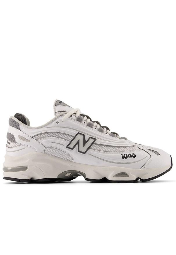 Buty unisex New Balance M1000D - białe. Kolor: biały. Materiał: materiał, skóra. Szerokość cholewki: normalna