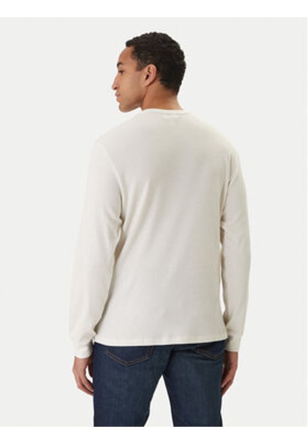 Calvin Klein Jeans Sweter LV040EM217 Écru Regular Fit. Kolor: kremowy. Materiał: syntetyk, bawełna