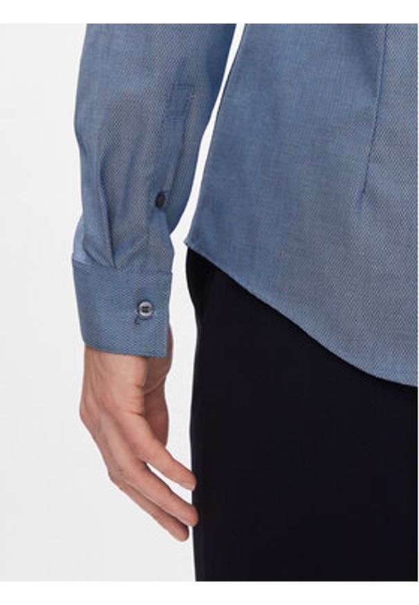 Calvin Klein Koszula K10K112299 Niebieski Slim Fit. Kolor: niebieski. Materiał: bawełna