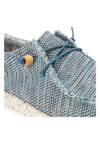 Niebieskie Półbuty Pitas Modne Obuwie Męskie. Okazja: na co dzień, na spacer. Zapięcie: sznurówki. Kolor: niebieski. Materiał: materiał. Styl: casual #4