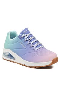 skechers - Skechers Sneakersy Color Waves 155628/BLMT Kolorowy. Materiał: skóra. Wzór: kolorowy #5