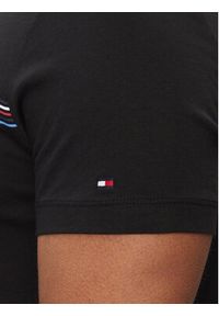 TOMMY HILFIGER - Tommy Hilfiger T-Shirt Stripe Chest MW0MW34428 Czarny Slim Fit. Kolor: czarny. Materiał: bawełna #4
